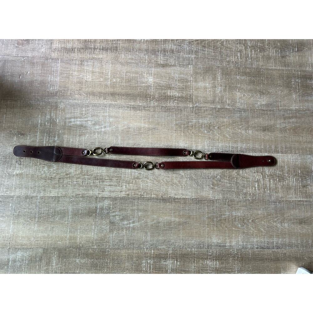 Vintage Gina Firenze XL Genuine Leather Horsebit Belt Brown Equestrian - Picture 11 of 12